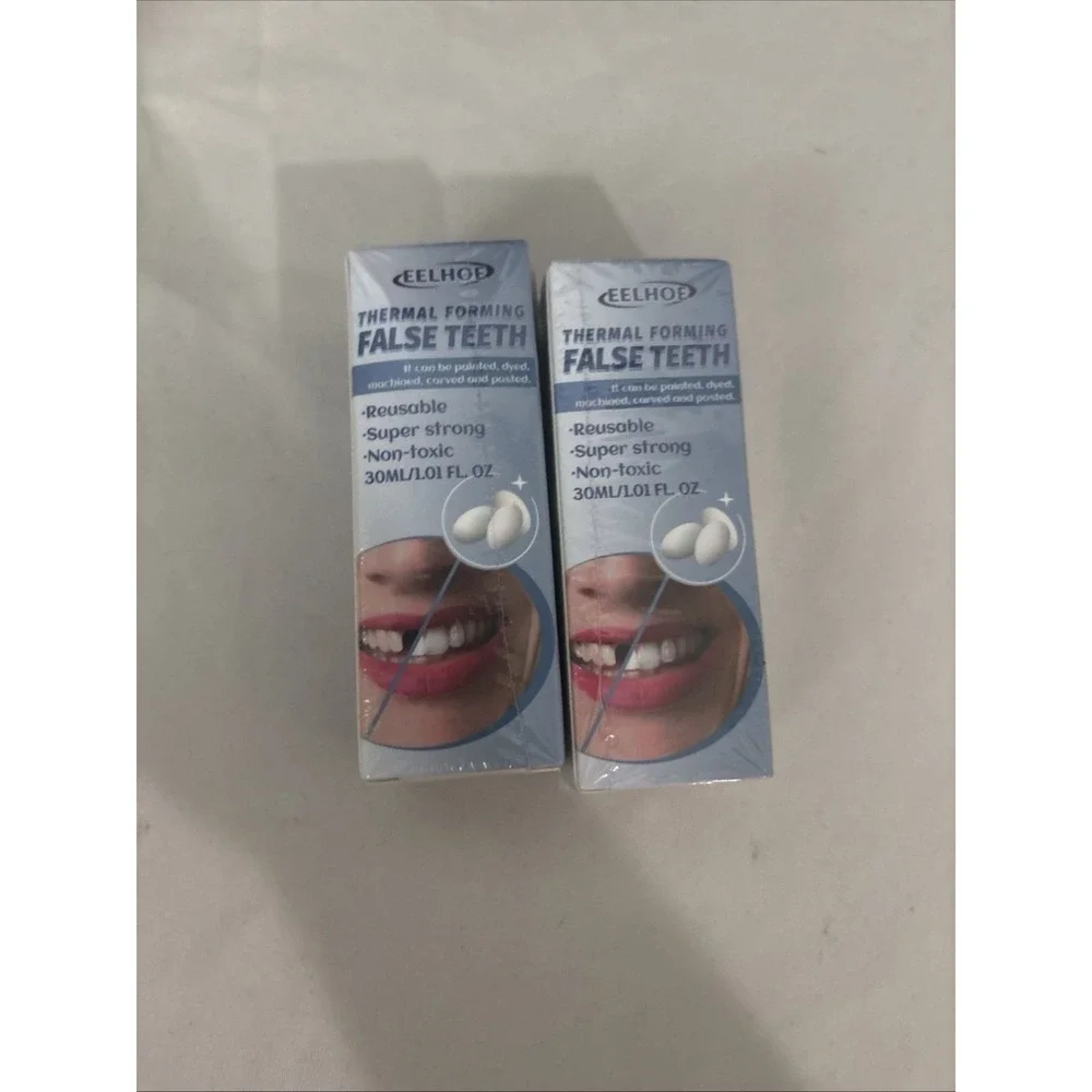 Tooth Repair Kit, Moldable False Teeth Beads, DIY Temporary 30ML, Off White Two